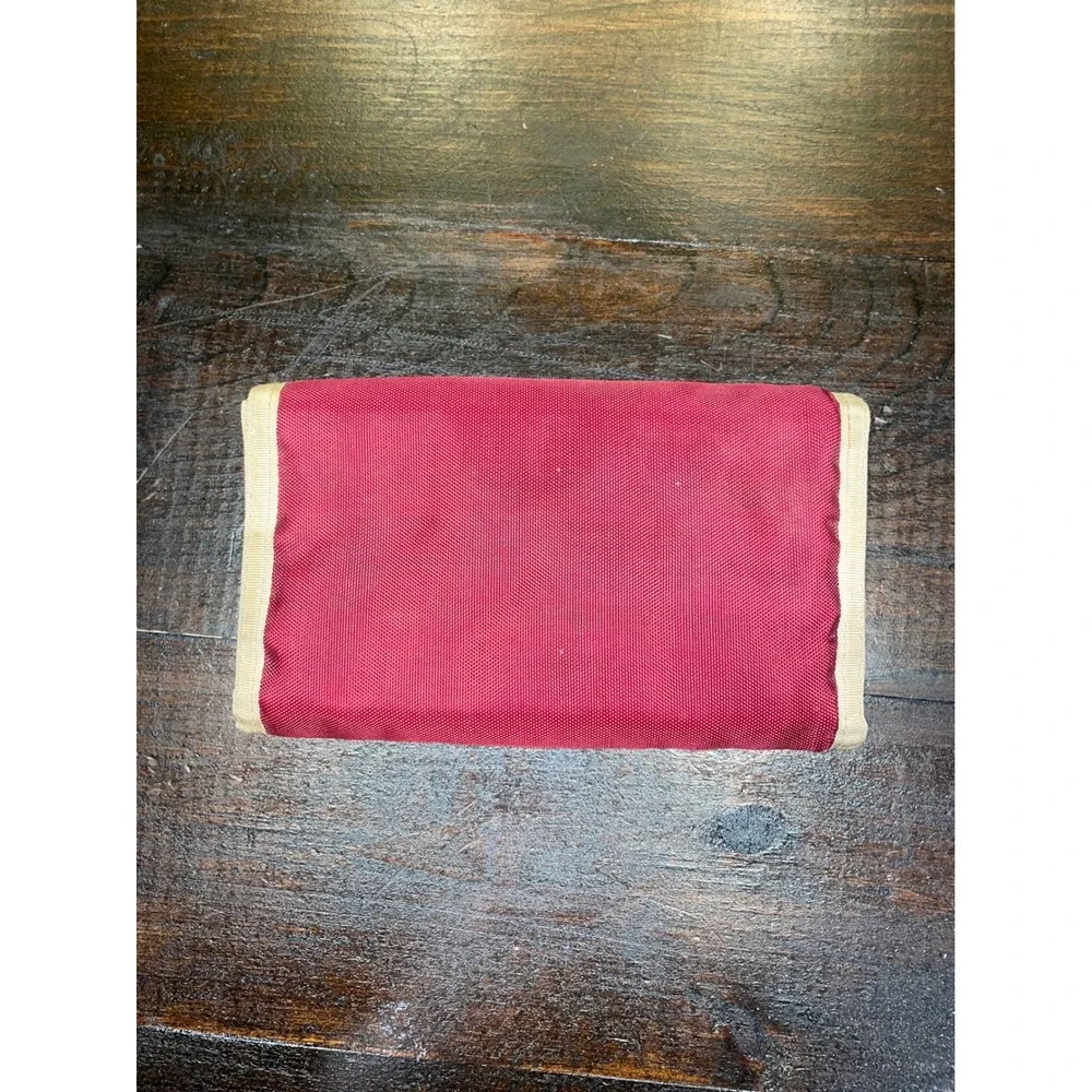 New Visions‎ Burgundy Canvas Tri Fold Organizer Wallet Pouch